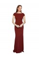 Buy Long Burgundy Cap Sleeves Mermaid Keyhole Back Formal Dress
