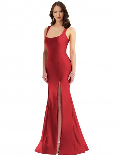 Buy Long Red Sleeveless Mermaid Formal Plus Size Formal Dress