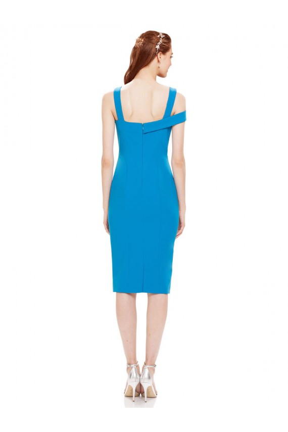 Buy Cocktail Length Sleeveless Mermaid Stretch Crepe Formal Dress