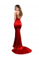 Buy Long Red Sleeveless Mermaid Low Back Formal Gowns