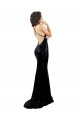 Buy Long Black Sleeveless Mermaid Open Back Black Tie Formal Dress