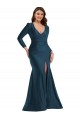 Buy Long Atlantic Blue Long Sleeves Mermaid Formal Plus Size Formal Dress