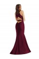 Buy Long Burgundy Sleeveless Mermaid Open Back Formal Plus Size Formal Dress