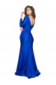 Buy Long Royal Blue Long Sleeves Mermaid V-Back Formal Dress