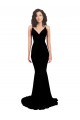 Buy Long Black Sleeveless Mermaid Open Back Formal Gowns