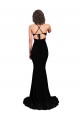 Buy Long Black Sleeveless Mermaid Open Back Formal Gowns
