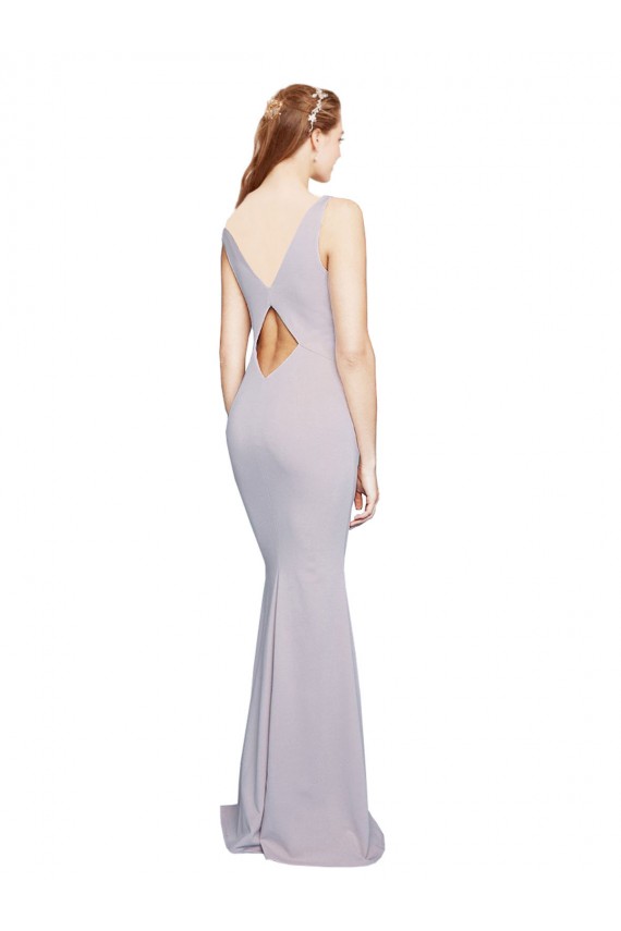 Buy Long Arctic Lilac Sleeveless Mermaid Keyhole Back Formal Dress