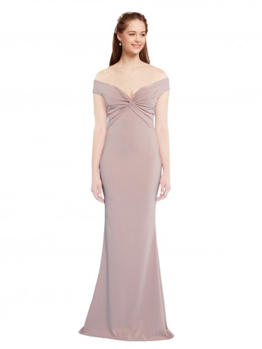 Buy Long Dusty Pink Sleeveless Mermaid Keyhole Back Formal Dress