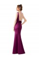Buy Long Merlot Sleeveless Sheath Open Back Black Tie Formal Dress