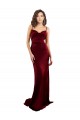 Buy Long Burgundy Sleeveless Sheath Open Back Formal Dress