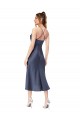 Buy Midi Length Black Sleeveless Sheath Open Back High Low Formal Dress