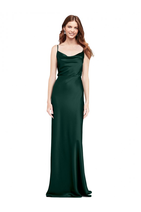 Buy Long Hunter Sleeveless Sheath V-Back Black Tie Formal Dress