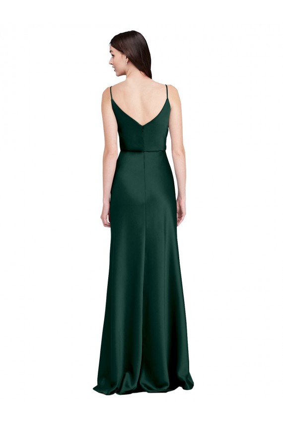 Buy Long Hunter Sleeveless Sheath V-Back Black Tie Formal Dress