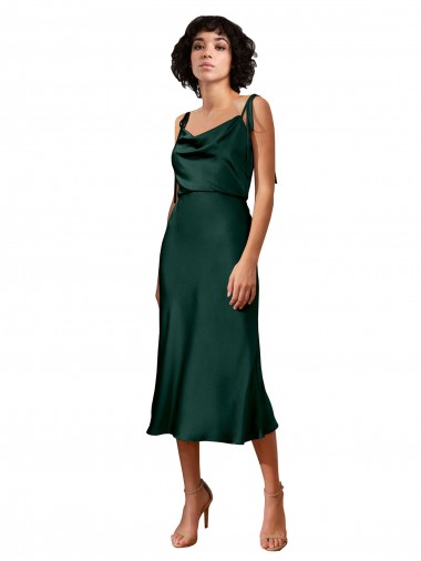 Buy Midi Length Hunter Sleeveless Sheath Black Tie Formal Dress
