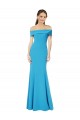 Buy Long Peacock Blue Sleeveless Sheath Formal Dress