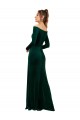 Buy Long Dark Green Long Sleeves Sheath Formal Dress
