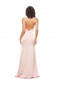 Buy Long Pink Sleeveless Sheath Low Back High Slit Formal Dress
