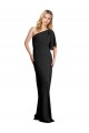 Buy Long Black Flutter Sleeves Sheath Formal Dress