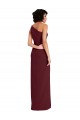 Buy Long Burgundy Gold Sleeveless Sheath Daring Slit Formal Dress