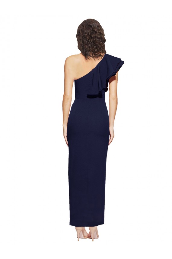 Buy Long Dark Navy Sleeveless Sheath Formal Dress