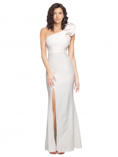Buy Long Ivory Sleeveless Sheath Formal Dress
