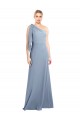 Buy Long Smoke Blue Flutter Sleeves Sheath Formal Dress