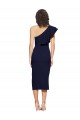 Buy Midi Length Dark Navy Sleeveless Sheath Formal Dress