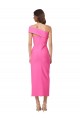 Buy Midi Length Fuchsia Sleeveless Sheath Formal Dress