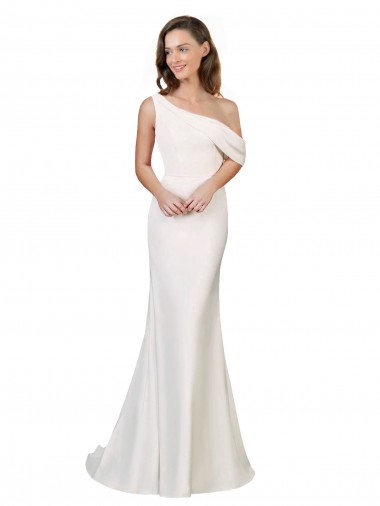 Buy Sweep Train Ivory Sleeveless Sheath Formal Dress