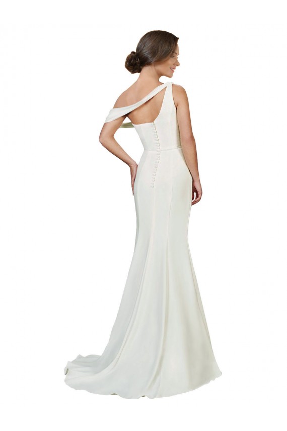 Buy Sweep Train Ivory Sleeveless Sheath Formal Dress