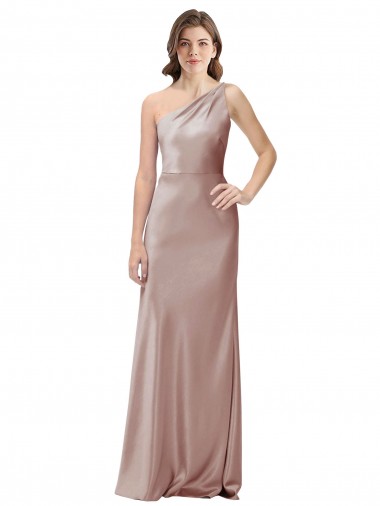 Buy Long Dusty Pink Sleeveless Sheath Open Back Formal Dress