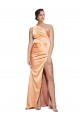 Buy Long Light Copper Sleeveless Sheath Open Back Formal Dress