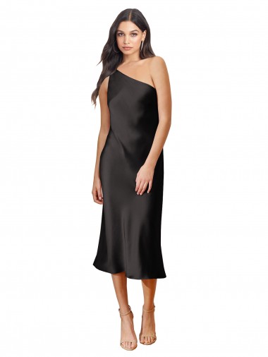 Buy Midi Length Black Sleeveless Sheath Black Tie Formal Dress
