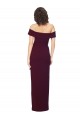 Buy Long Burgundy Gold Sleeveless Sheath Low Back Formal Dress