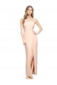 Buy Long Nude Sleeveless Sheath Formal Dress
