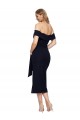 Buy Midi Length Black Sleeveless Sheath Low Back Formal Dress