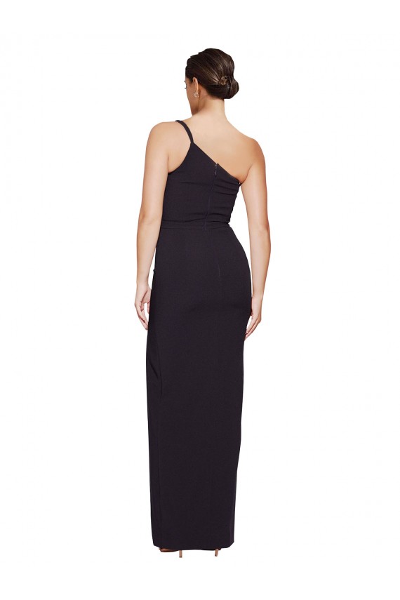 Buy Long Black Sleeveless Sheath Side Slit Formal Dress
