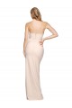 Buy Long Nude Sleeveless Sheath Low Back High Side Slit Formal Dress