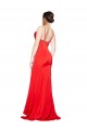Buy Long Red Sleeveless Sheath Low Back Formal Dress