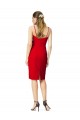 Buy Cocktail Length Red Sleeveless Sheath Formal Dress