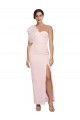 Buy Long Pink Sleeveless Sheath Low Back Stretch Crepe Formal Dress