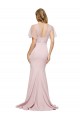 Buy Long Mauve Short Sleeves Sheath V-Back Formal Dress