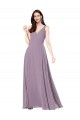 Buy Long Dark Lavender Sleeveless Sheath V-Back Formal Dress