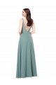 Buy Long Dark Lavender Sleeveless Sheath V-Back Formal Dress