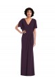 Buy Long Grape Split Sleeves Sheath Formal Dress