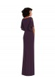Buy Long Grape Split Sleeves Sheath Formal Dress