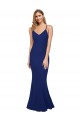 Buy Long Royal Blue Sleeveless Sheath Open Back Formal Dress