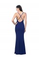Buy Long Royal Blue Sleeveless Sheath Open Back Formal Dress