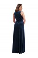 Buy Long Dark Navy Sleeveless Sheath Formal Plus Size Formal Dress