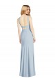 Buy Long Light Sky Blue Sleeveless Trumpet Backless Formal Dresses